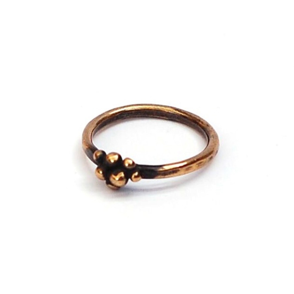 Textured Bronze Cluster Knots Stacking mixing Ring